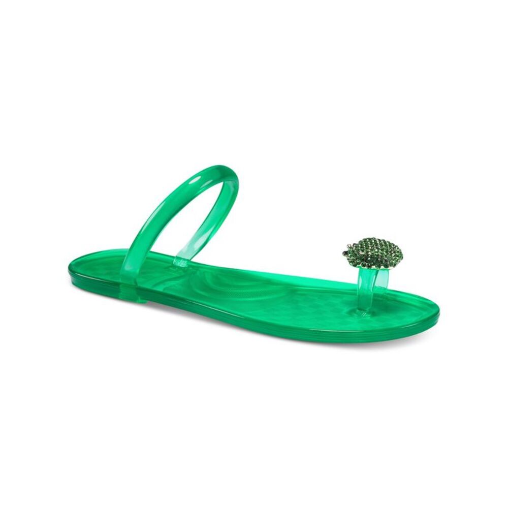 INC Womens Green Jelly Toe Ring Pineapple Loren Round Toe Slip On Sandals 5 M